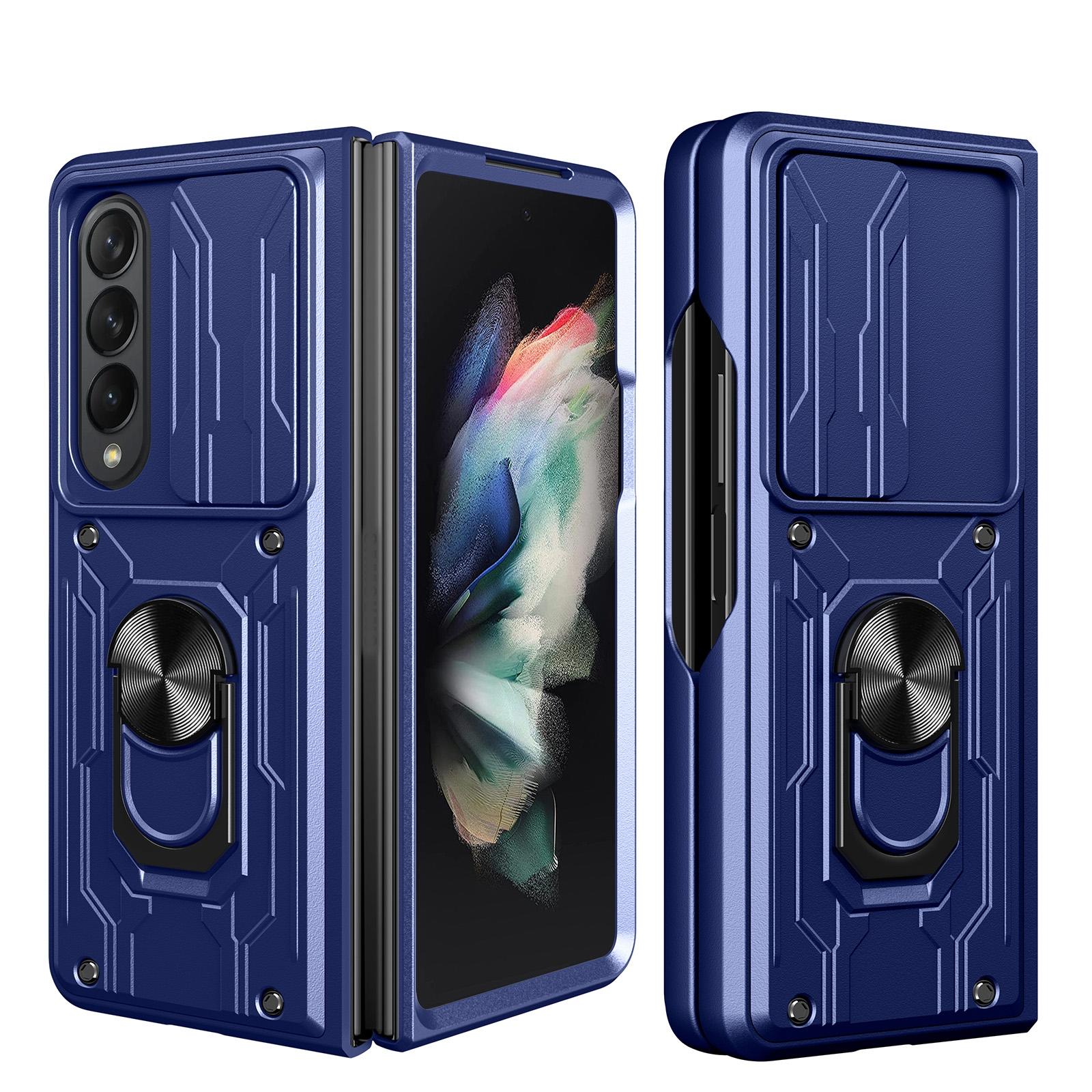 V562-C100512300ADE-202504292047-00 For Samsung Galaxy z Fold4 5G Protective Sliding Camshield Phone Case - Blue - Image 1