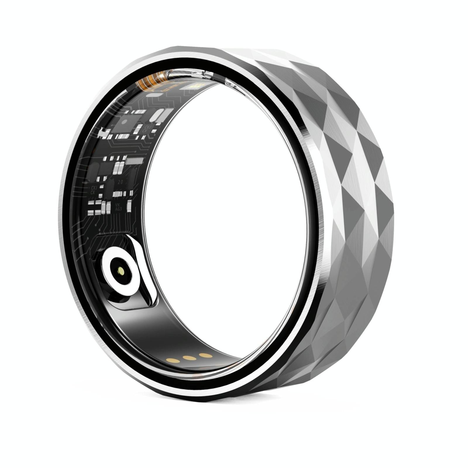 V562-C100806200AYS-202504281832-00 Smart Ring For Health Monitoring And Exercise - R12M Size 18 - Silver - Image 1