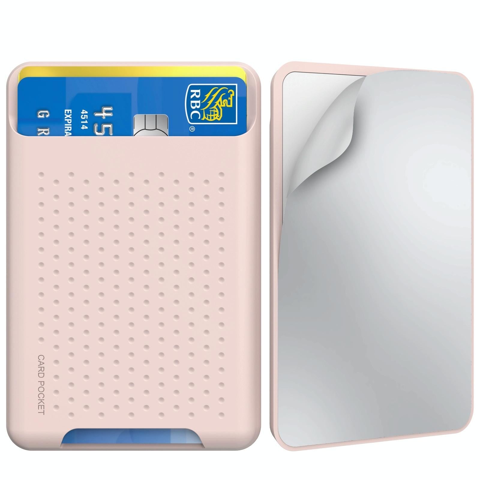 V562-C1019393060DBT-202503281930-00 Universal Adhesive Silicone Card Case For Mobile Phones - Pink - Image 1