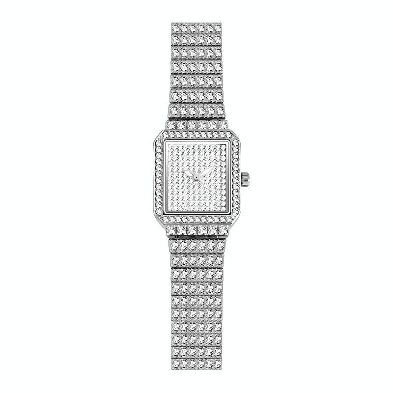 V562-C1025252060DBT-202504171912-00 Women Diamond Chain Watch - Elegant and Timeless - Silver - Image 1