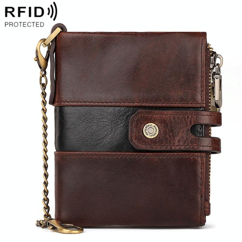 V562-C1032262060DBT-202505291715-00 Retro Mens Coin Purse with Rfid Protection - Brown - Image 1