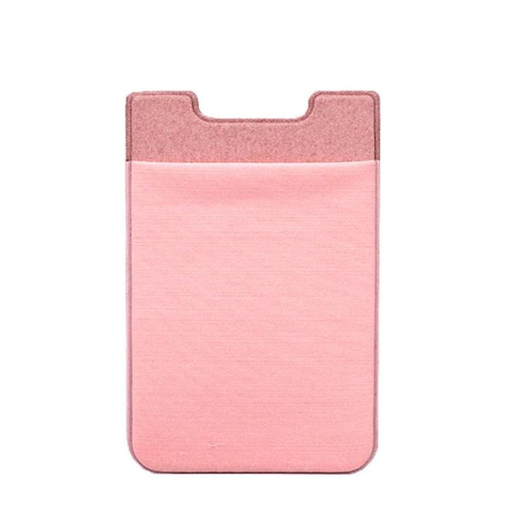 V562-C1035535850DBT-202503280246-00 Lycra Phone Card Holder Stretch Back Sticker Wallet For Cards Bus Pass Bank Fits Most Phones - Pink - Image 1