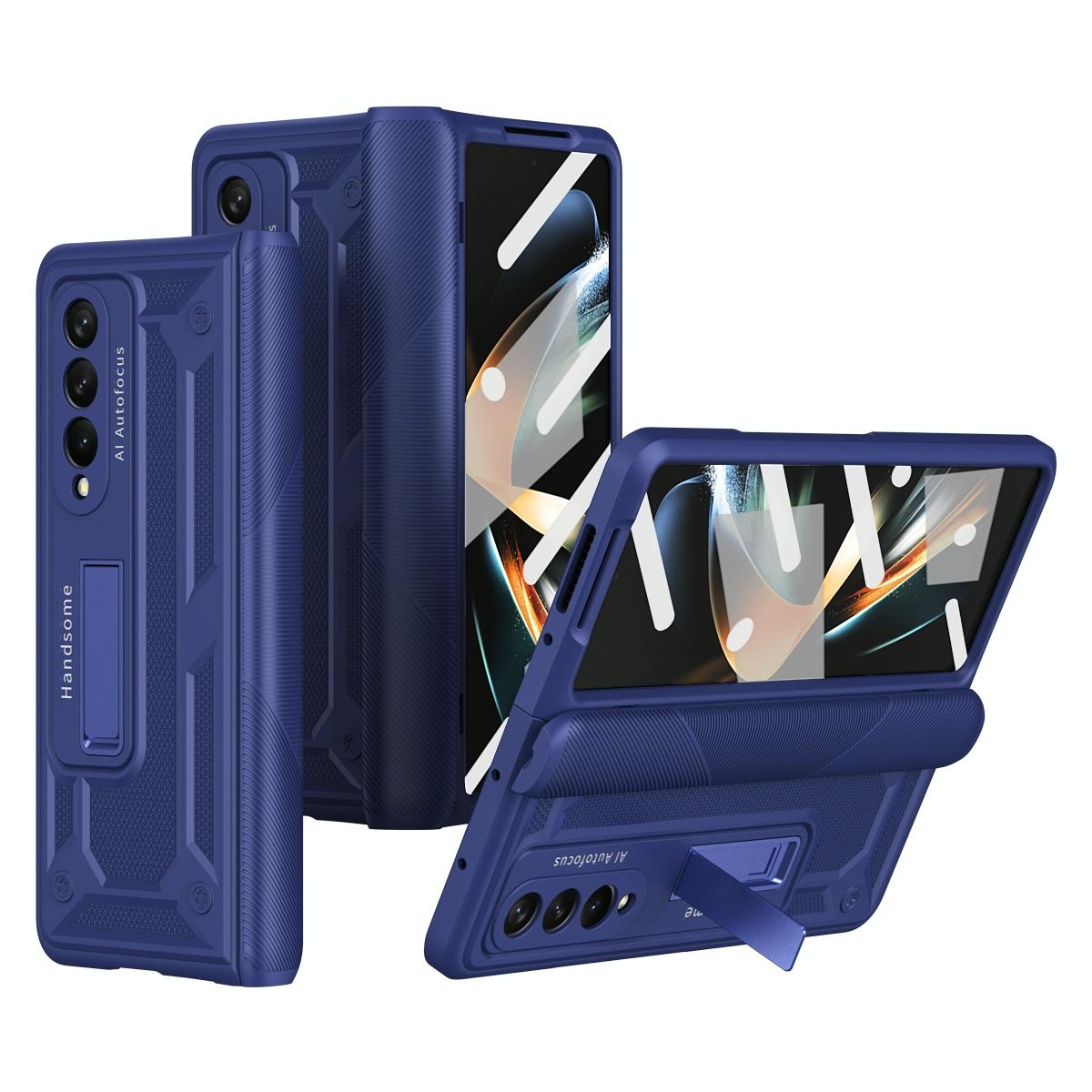V562-C104635400ADE-202502241350-00 For Samsung Galaxy Z Fold4 5G Shockproof Secure Hinge Phone Case - Blue - Image 1
