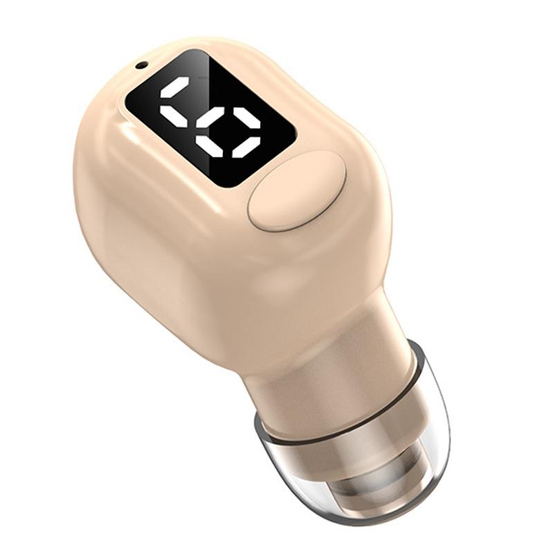 V562-C1063423060DBT-202505222112-00 Mini Bluetooth Earphones with M5 Digital Display - Skin Colour - Image 1