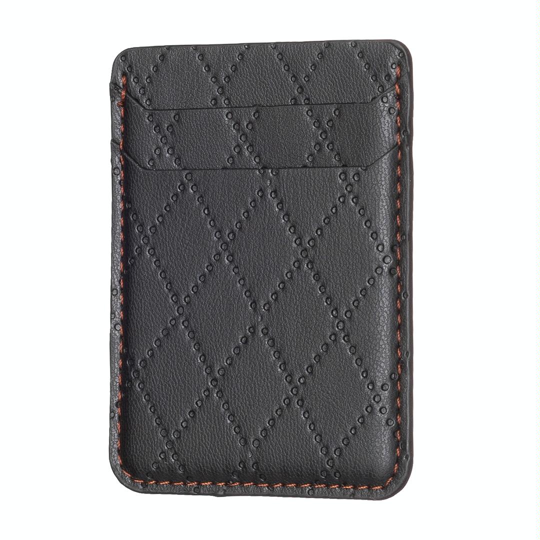 V562-C106439400ADE-202503281852-00 Diamond Lattice Card Bag Sticker For Mobile Phones - Black - Image 1