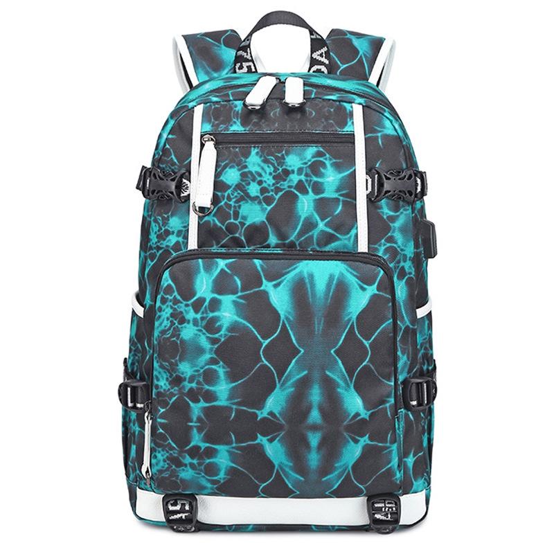 V562-C1065065850DBT-202505271308-00 Student Waterproof Printed Backpack - Geometric Blue - Image 1