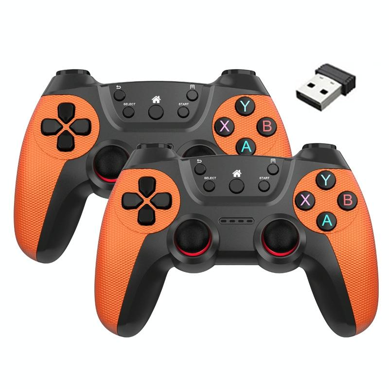 V562-C1072953060DBT-202505201337-00 2.4g Wireless Controller for Pc Linux Android Tvbox - Supports Dual Connection - Vitality Orange - Image 1