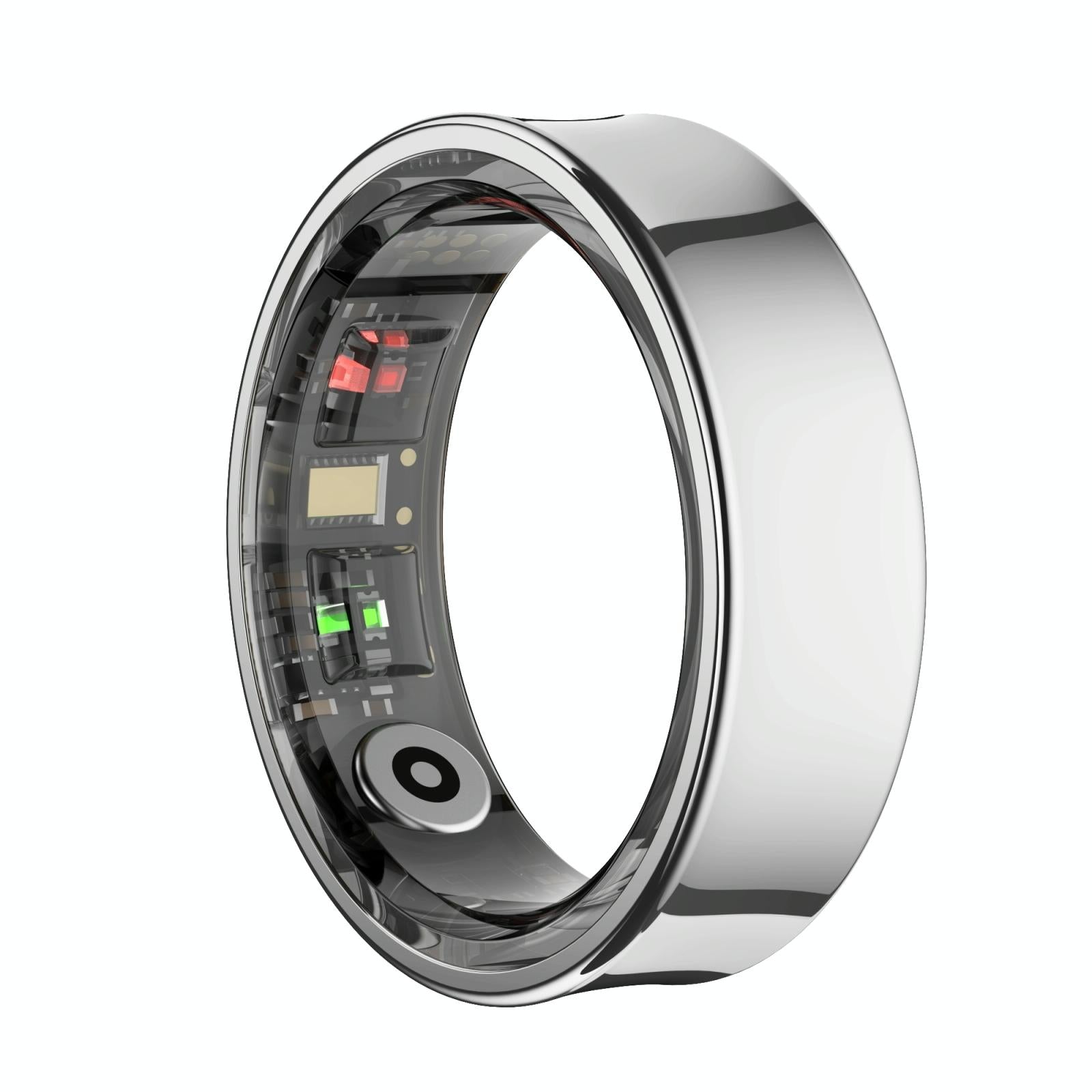 V562-C108247200AYS-202504281920-00 Smart Ring With Heart Rate Blood Oxygen Sleep Monitoring & Sports Modes - Size 11 - Silver - Image 1