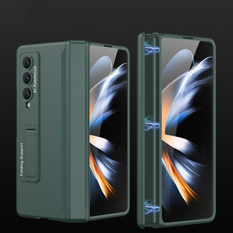 V562-C109957300ADE-202503211420-00 For Samsung Galaxy Z Fold4 5G Foldable Magnetic Hinged Case - Night Green - Image 1