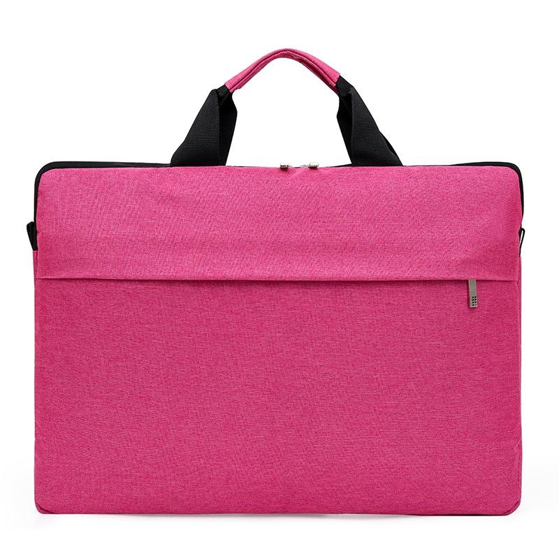 V562-C3070812750DBT-202504251727-00 15 Inch Waterproof Portable Notebook Bag - Multifunctional Single Shoulder Computer Bag - Pink - Image 1
