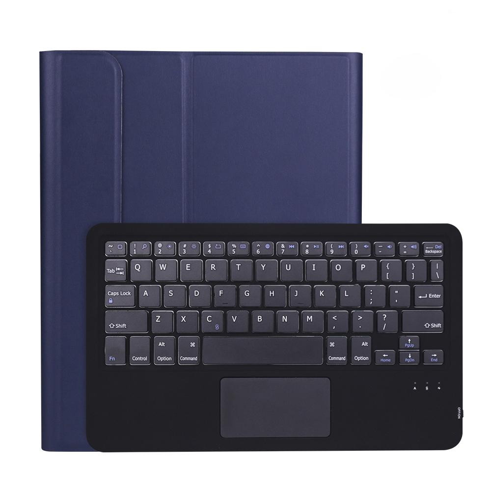 V562-D0977ORPI-202504291826-00 Detachable Bluetooth Keyboard Tablet Case For Ipad Pro 11 With Touchpad & Pen Slot - Dark Blue - Image 1