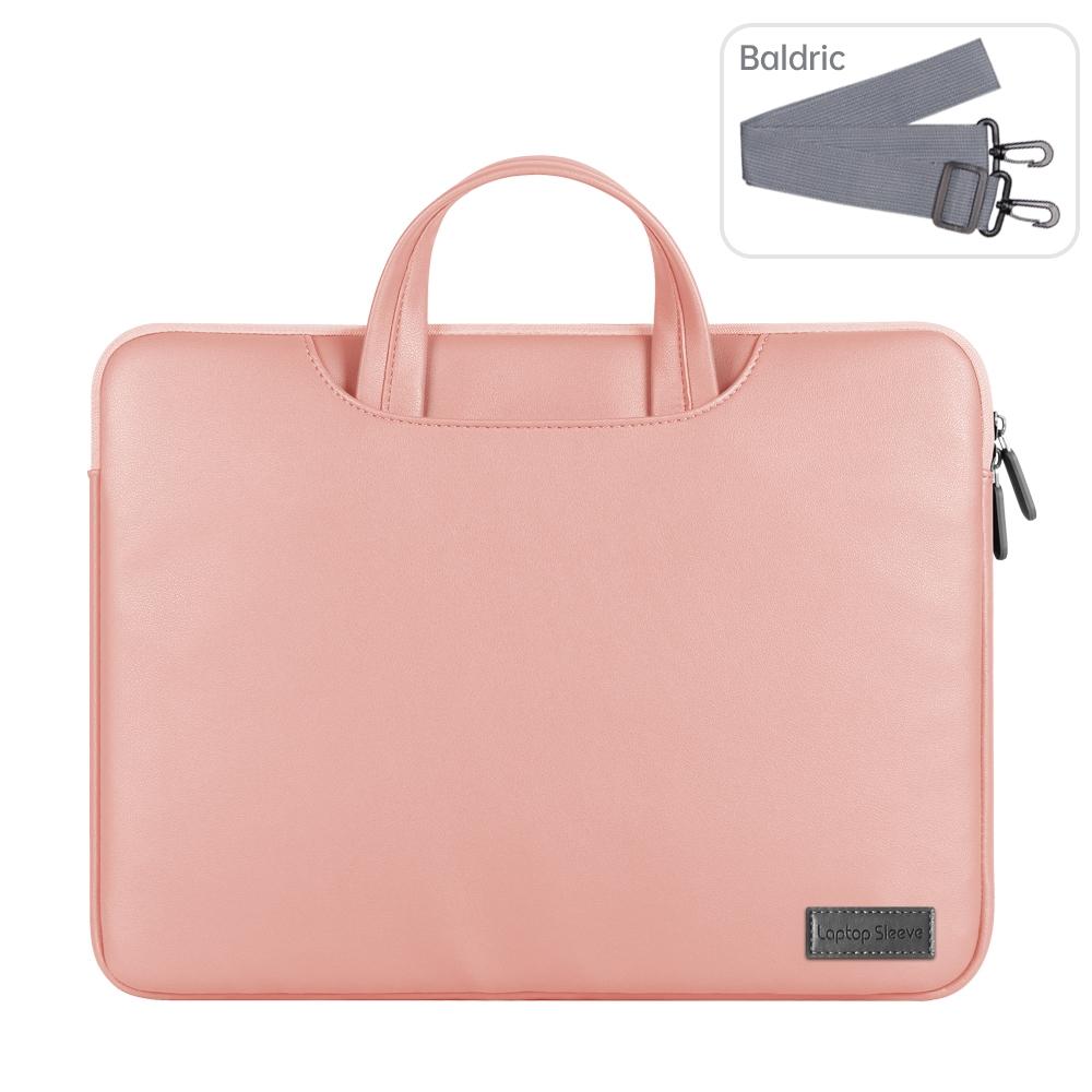 V562-D100415400ADE-202502282216-00 13 / 14 Inch Waterproof Pu Laptop Inner Bag - Rose Gold - Image 1