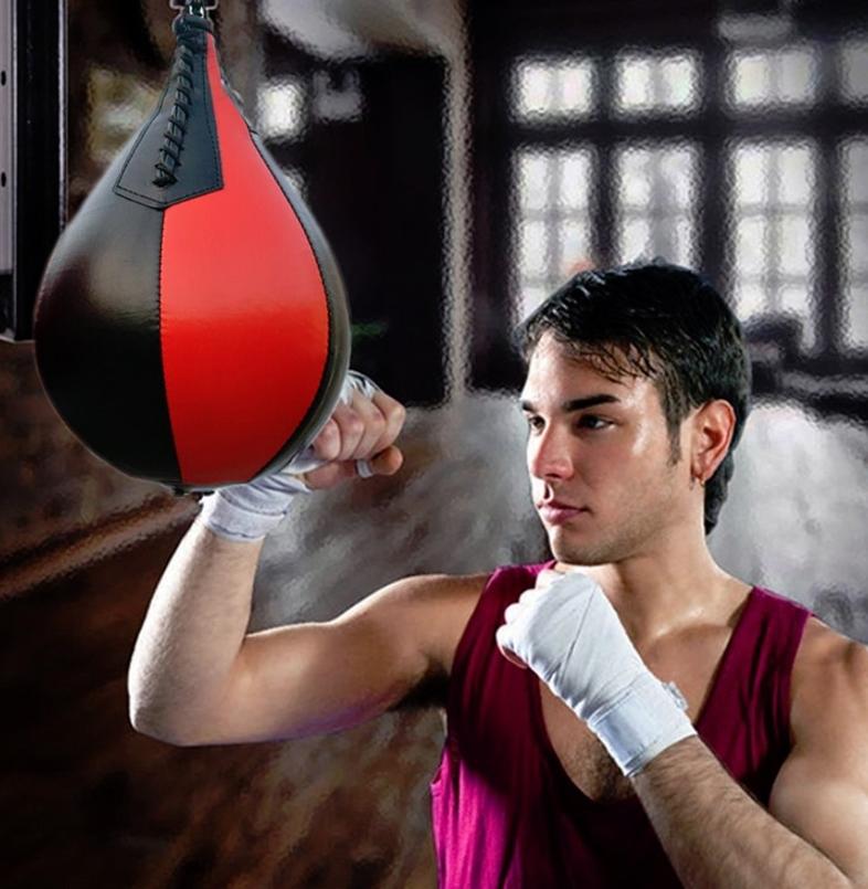 V562-D1005757350DBT-202503072141-00 Adult Hanging Speed Ball For Boxing Fitness - Free Punching Bag - Pear Shape Red & Black - Image 1