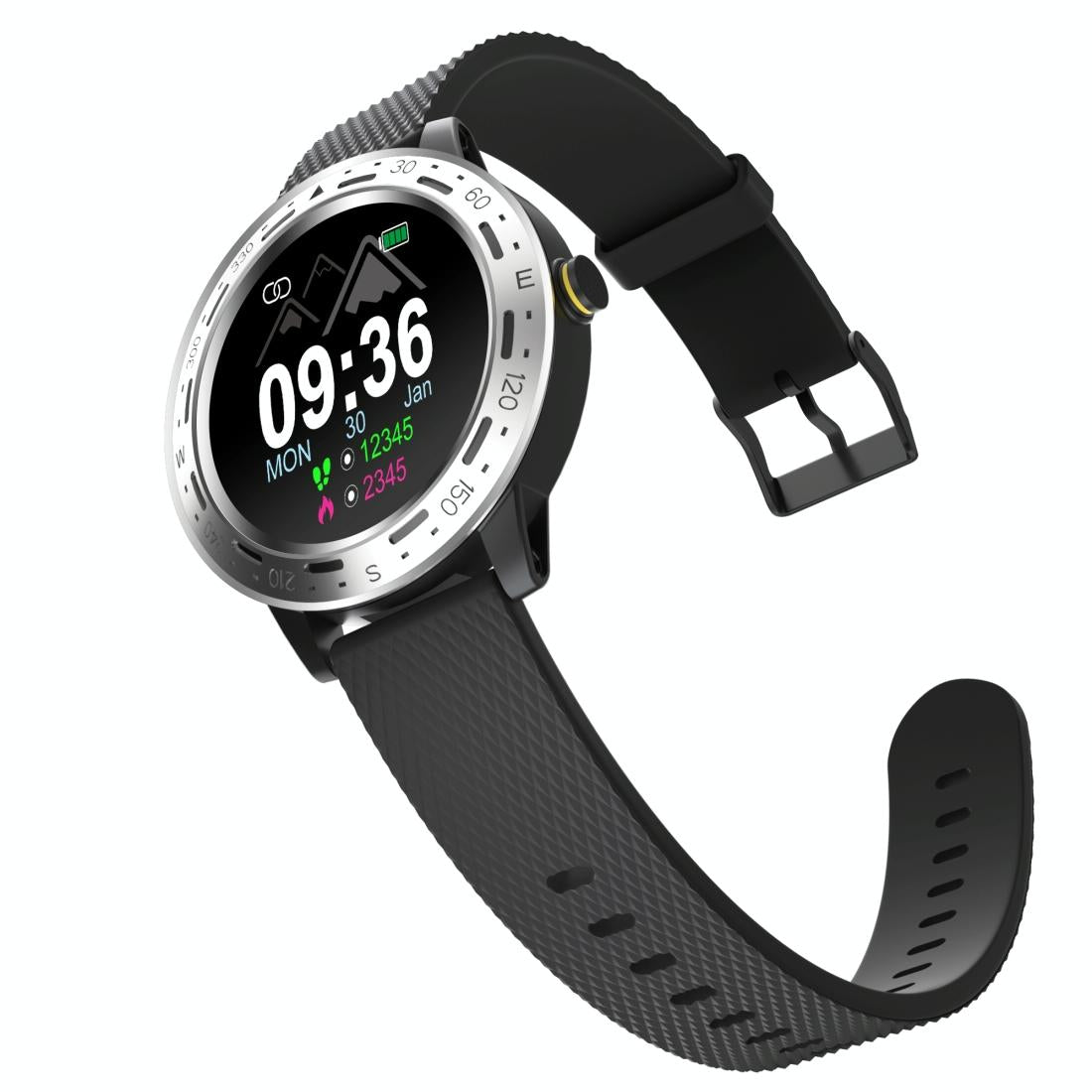 V562-D10057700ADE-202504252015-00 1.3 Inch Tft Screen Ip67 Waterproof Smart Watch Bracelet Support Sleep Monitor / Heart Rate Monitor / Blood Pressure Monitoring - Silver Black - Image 1