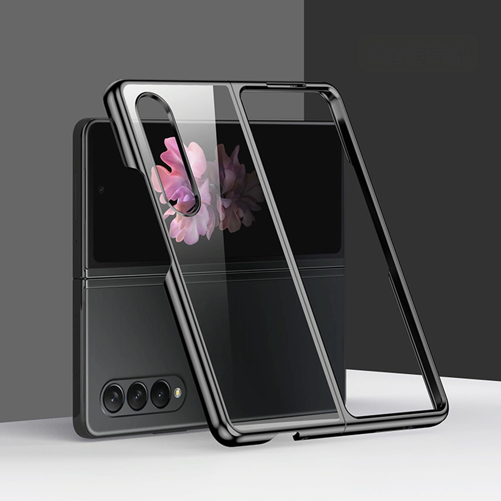 V562-D101392300ADE-202503211415-00 For Samsung Galaxy Z Fold4 5G Shockproof Electroplated Case Samsung Fold 4 - Black - Image 1