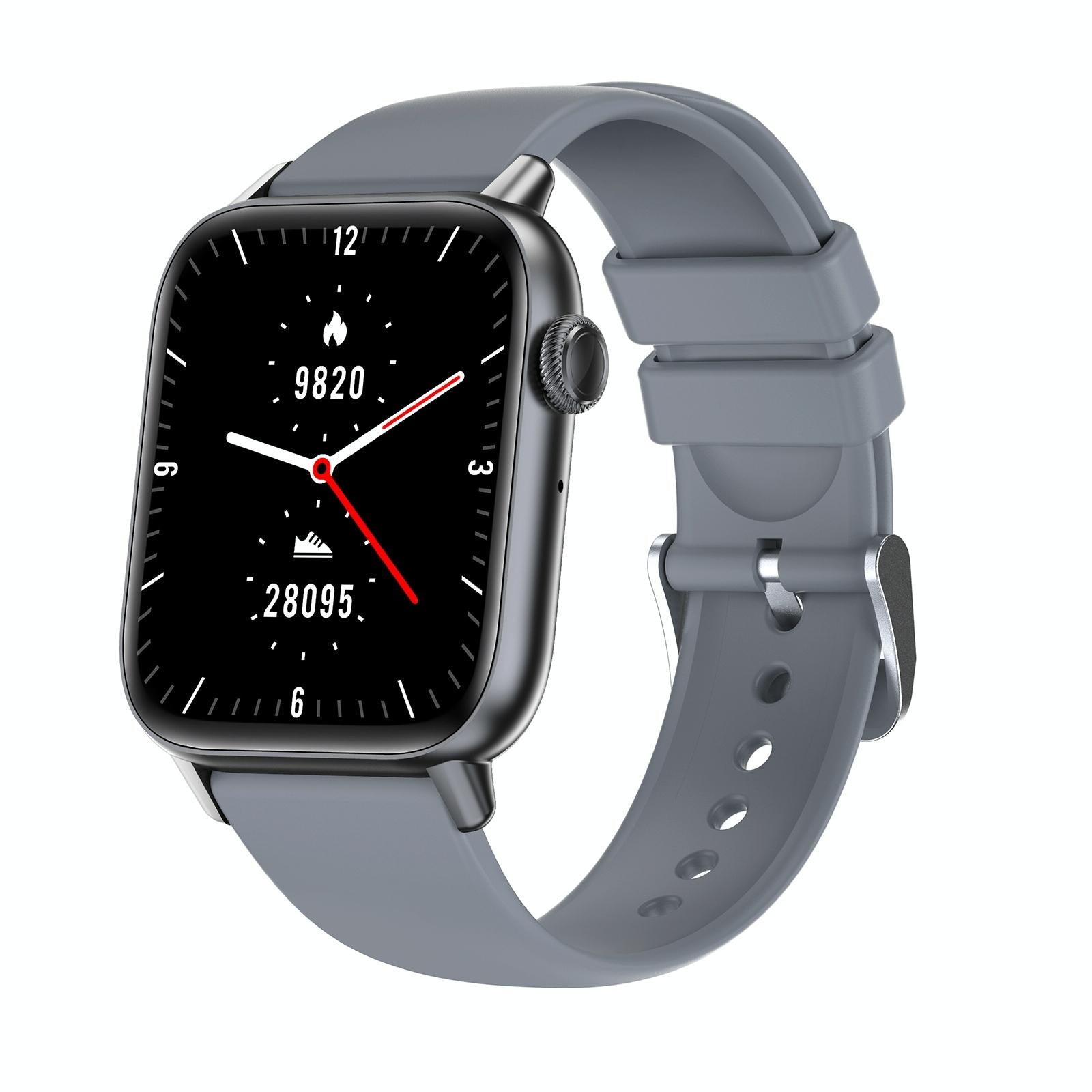 V562-D102742600ADE-202504252105-00 1.83 Inch Bt5.2 Smart Sport Watch Support Sleep / Heart Rate / Blood Oxygen / Temperature / Blood Pressure Health Monitor - Black + Grey - Image 1