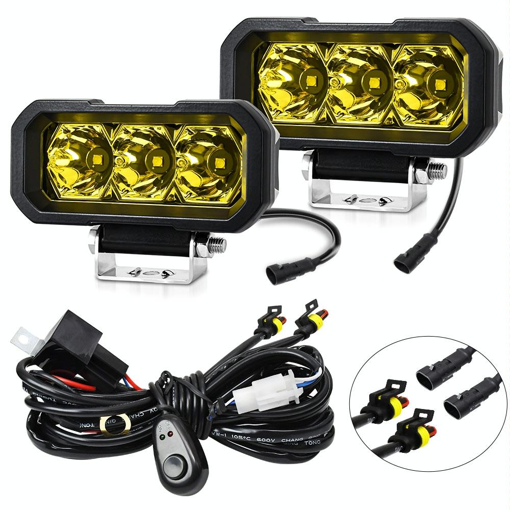 V562-D1048245060DBT-202503052005-00 40W 9V - 30V 5 Inch Waterproof 3 - Eye Headlight - Floodlight Yellow Light - Image 1