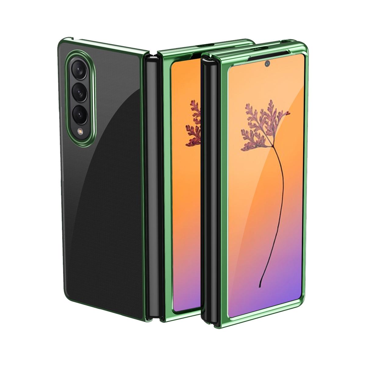 V562-D109733300ADE-202503211452-00 For Samsung Galaxy Z Fold4 5G Shockproof Clear Phone Case - Green - Image 1