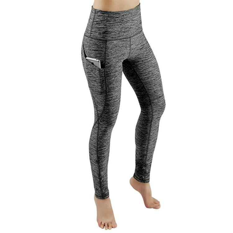 V562-D2006975140DBT-202503262010-00 High Waist Slim Sports Leggings Women Tight Sportswear Size M - Gray - Image 1