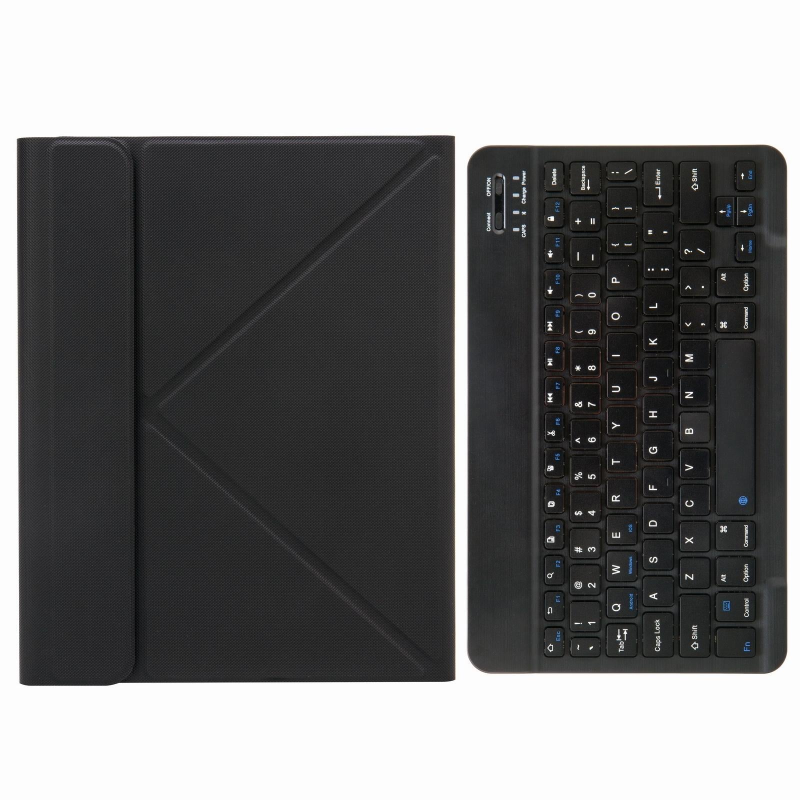 V562-D202164200ADE-202504291932-00 Leather Case With Bluetooth Keyboard For Ipad 9.7 2018 & 2017 - Three-Fold Holder - Black - Image 1