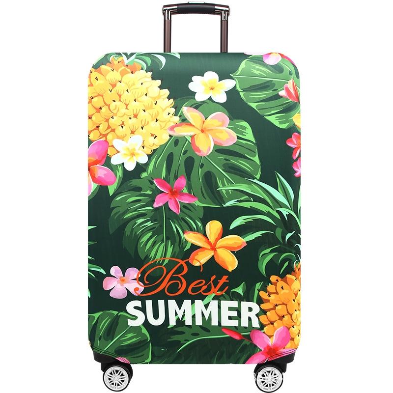 V562-D2060113060DBT-202502281716-00 Stretchy Luggage Dust Cover - Durable & Protective - Size l - Banana Leaf Yellow - M - Image 1