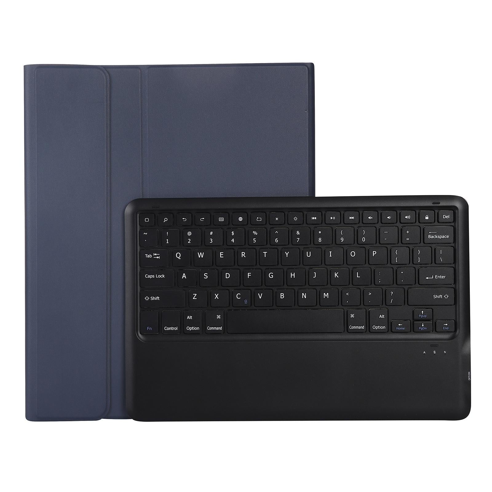 V562-D6091D6PI-202504291952-00 Ultra-Thin Detachable Bluetooth Keyboard Leather Case For Ipad Pro 12.9 2018 With Pen Slot - Dark Blue - Image 1