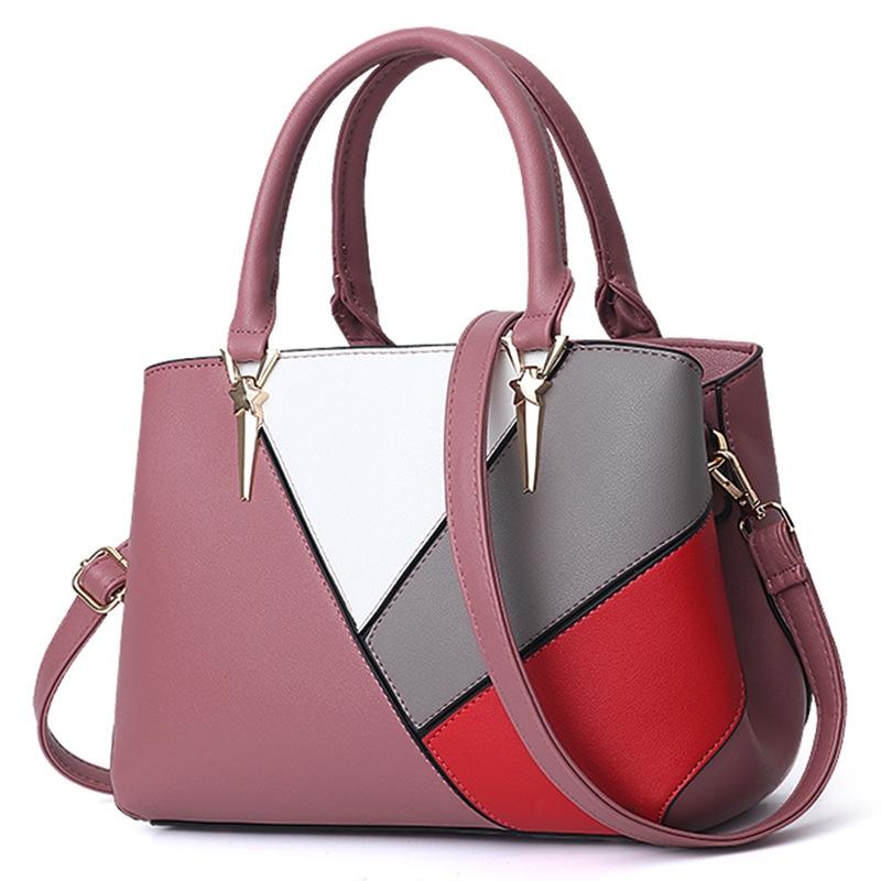 V562-E1010622060DBT-202504251735-00 Colourblock Ladies Handbag - Pu Material - Pink - Image 1