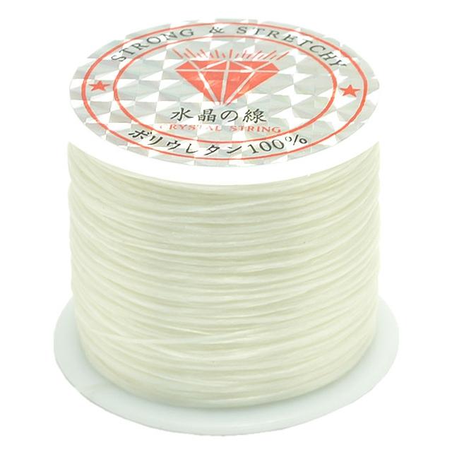 V562-E104514310DBT-202504111646-00 2 Pack 50M 0.5Mm Elastic Cord For Jewelry Making - White - Image 1