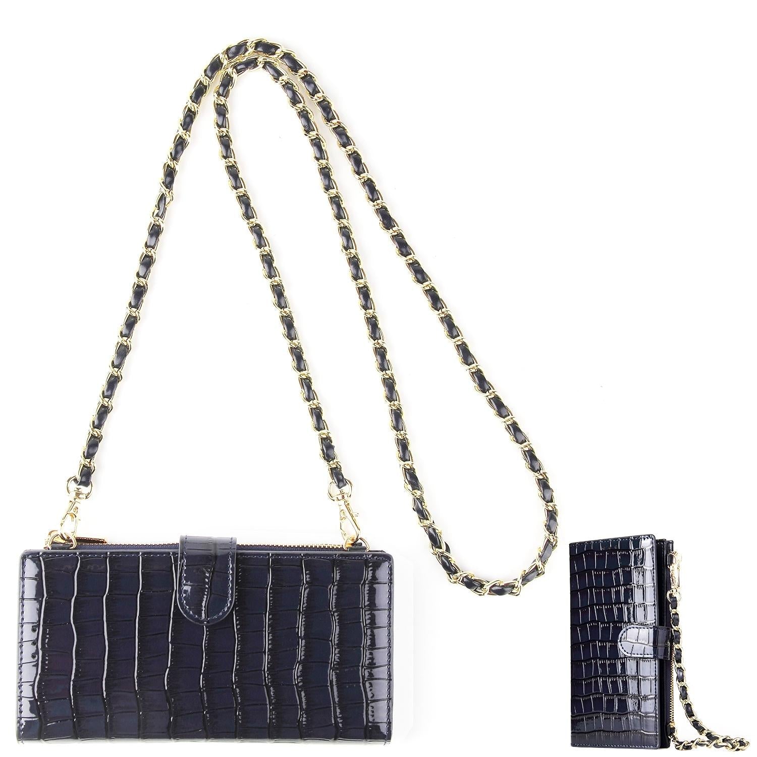 V562-E104640300ADE-202505191720-00 Convertible Crossbody Phone Purse With Chain - Royal Blue - Image 1