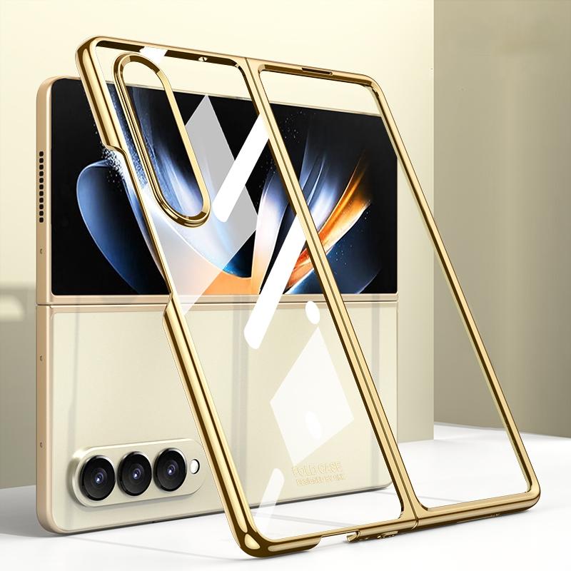 V562-E105325300ADE-202503211331-00 For Samsung Galaxy Z Fold4 5G Electroplated Full Coverage Case - Gold - Image 1