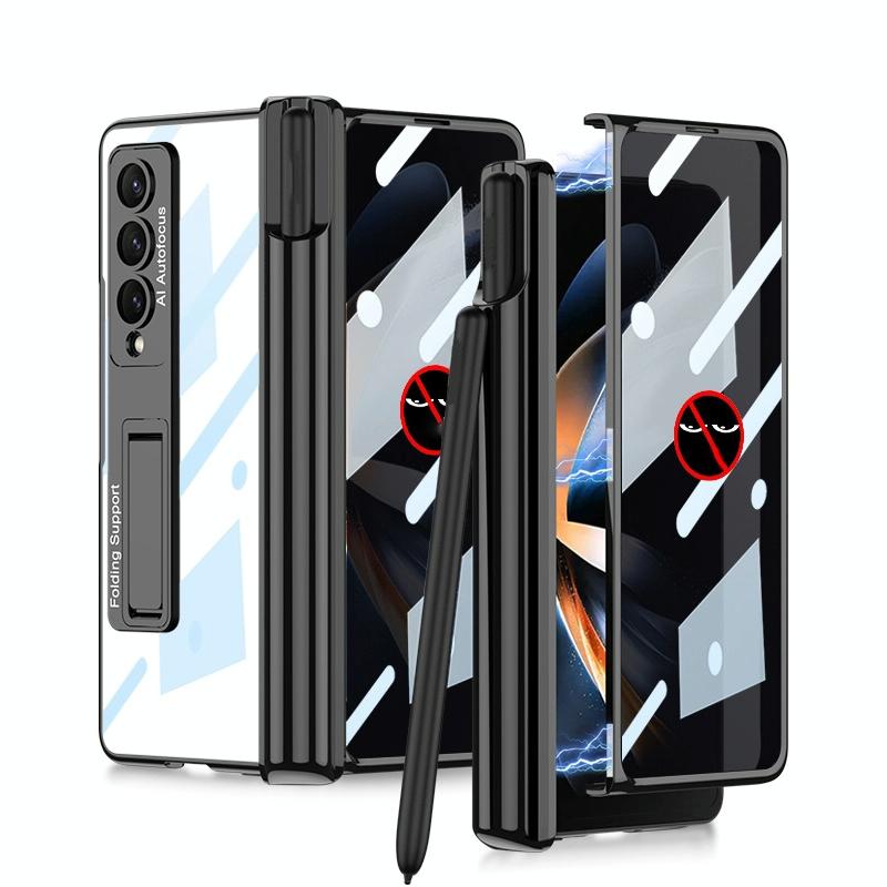 V562-E108998300ADE-202505291237-00 For Samsung Galaxy Z Fold4 5G Magnetic Privacy Case - Foldable - Black - Image 1