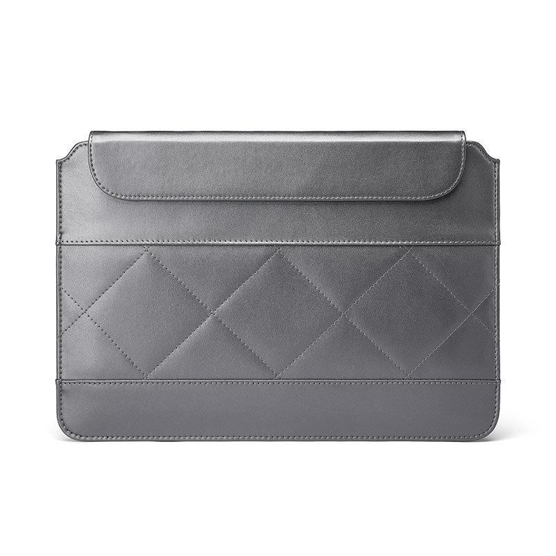 V562-E3003625750DBT-202504251812-00 14-15 Inch Thin & Light Microfiber Leather Notebook Liner Bag for Computers - Gray - Image 1