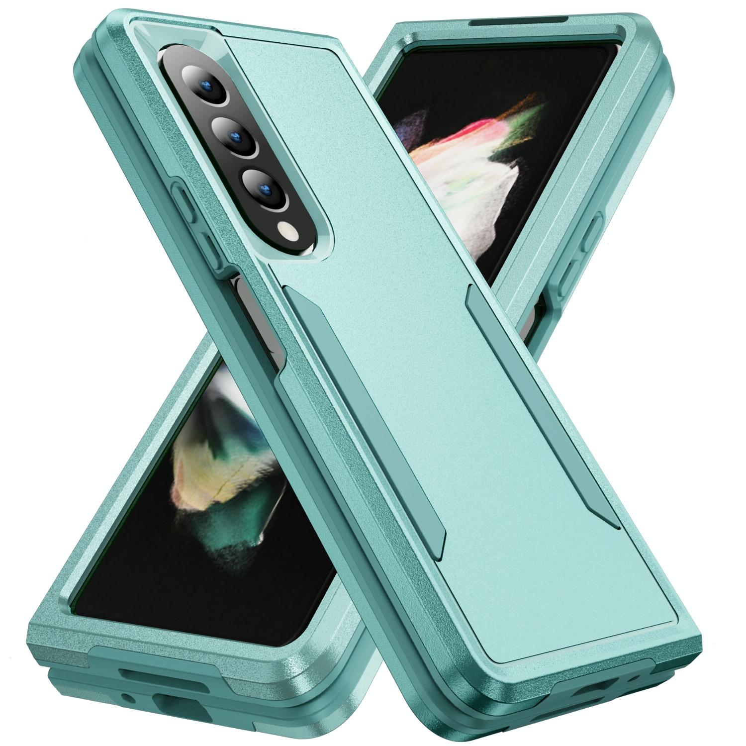 V562-F100254300ADE-202505291336-00 For Samsung Galaxy Z Fold4 5G Shockproof Pc Tpu Case - Green - Image 1