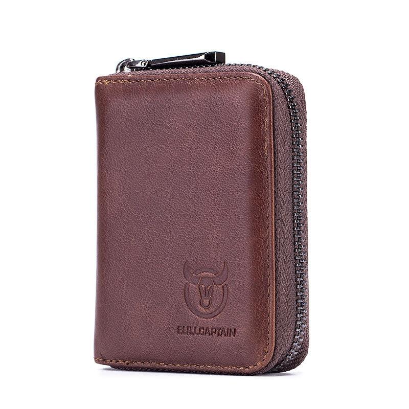 V562-F1005313850DBT-202503280211-00 Men'S Leather Card Holder Casual Driver License Wallet - Brown - Image 1