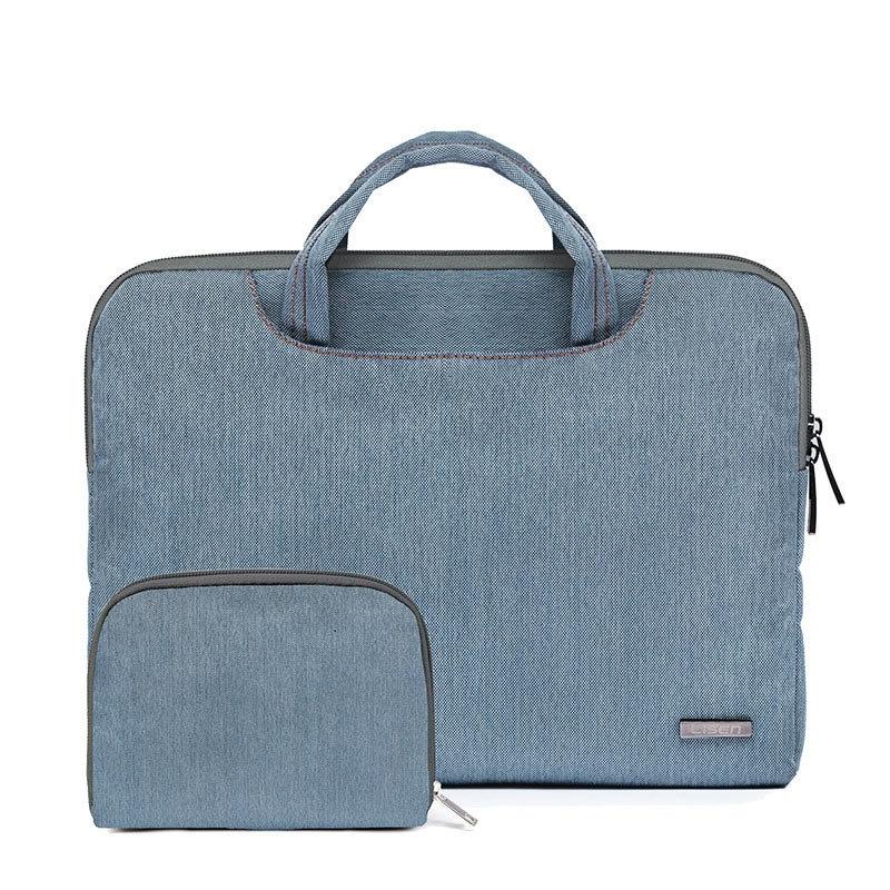 V562-F1027175950DBT-202502282006-00 11.6 Inch Simple Business Laptop Bag with Liner - Ls-116 - Snowflake Nylon Light Blue - Image 1