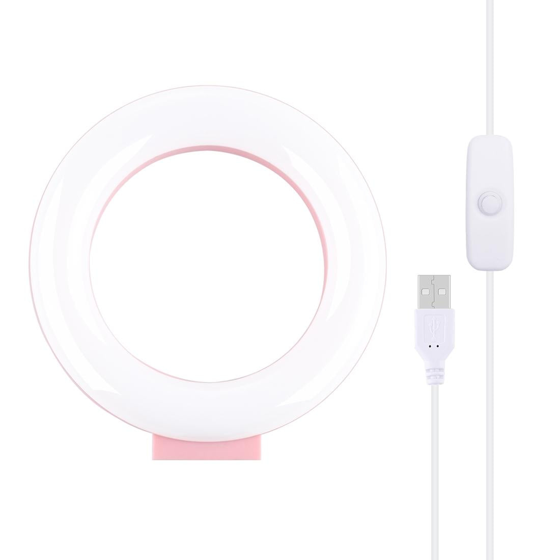 V562-F124UP-202502212050-00 Usb Led Ring Light for Vlogging and Photography - 4.7 Inch White Light Pink - Image 1