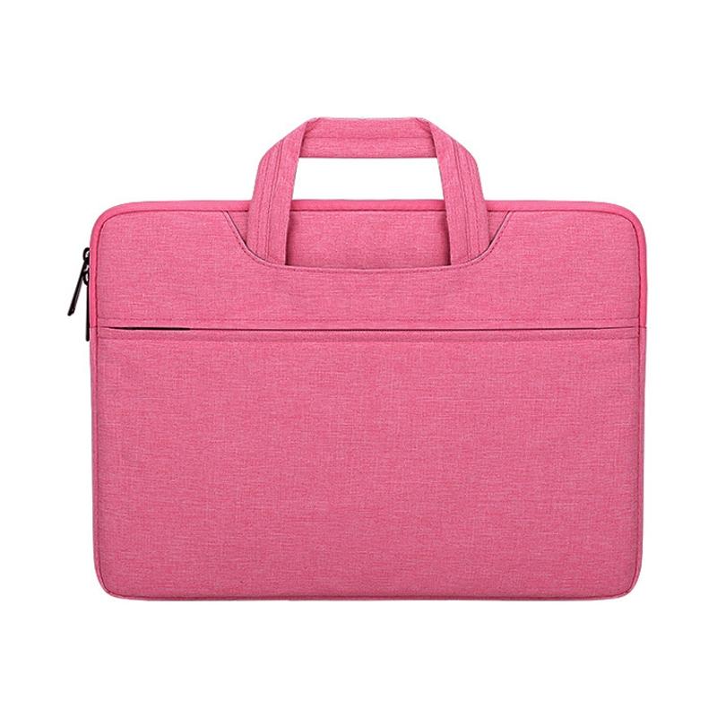 V562-F2050972060DBT-202502282106-00 Waterproof Laptop Handbag - Large Capacity Shock-absorbing - Fits 14.1-15.4 Inches - Rose Pink - Image 1