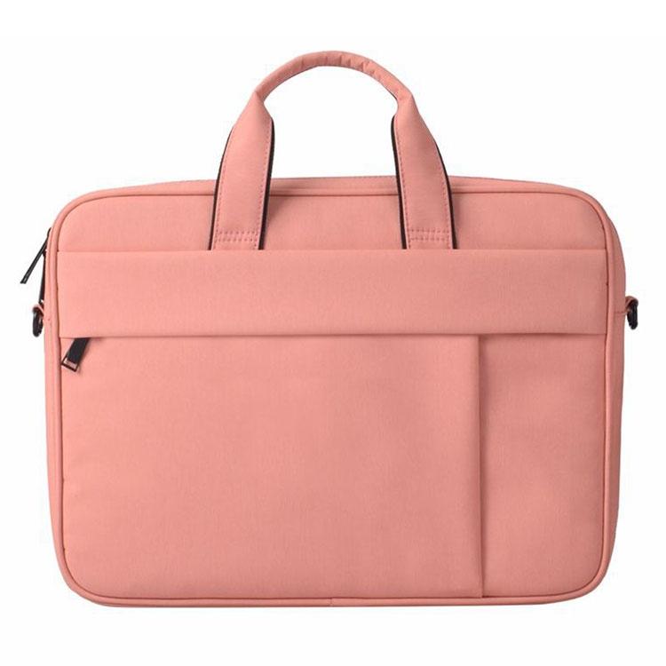 V562-F3025BL-202504221115-00 15.6 Inch Laptop One-Shoulder Handbag With Waterproof Anti-Theft Design And Suitcase Belt - Pink - Image 1