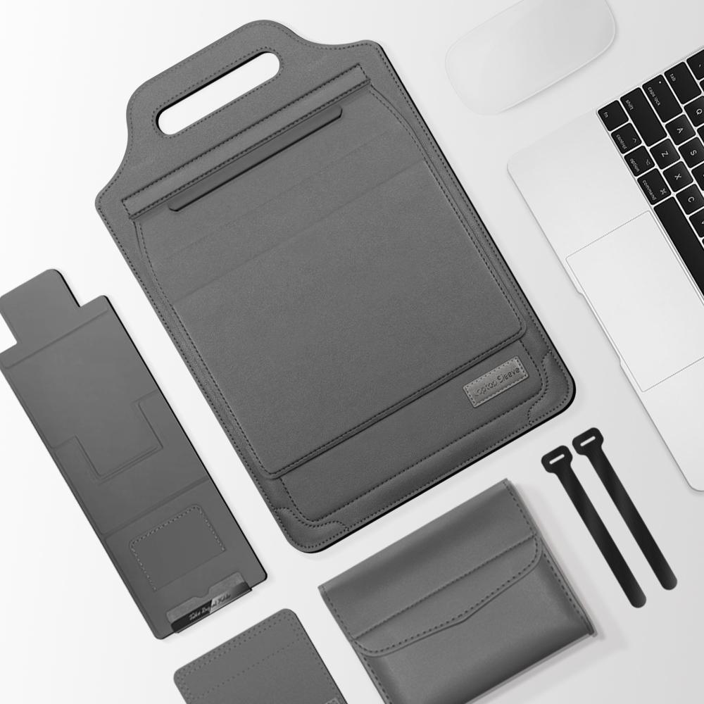 V562-F305767200ADE-202504022121-00 Versatile Laptop Bag with Mouse Pad Stand - Grey - Image 1