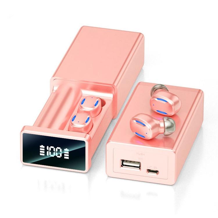V562-F3393D6PI-202505261805-00 Wireless Bluetooth Earphones with Magnetic Charging Box - Pink - Image 1