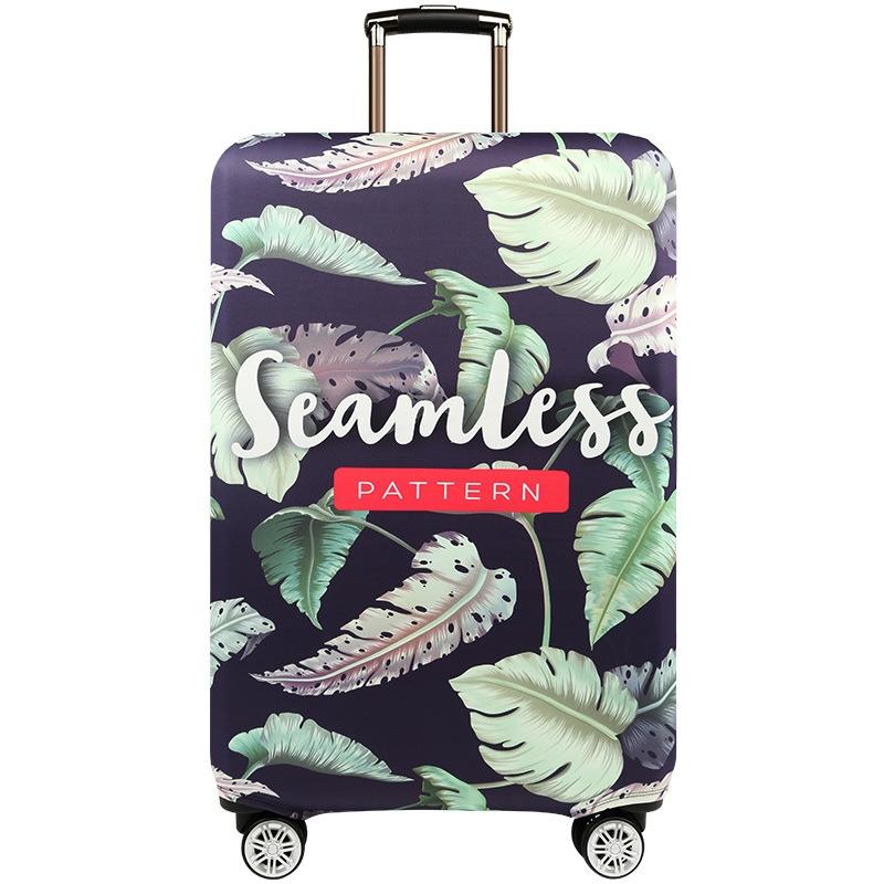 V562-F4060113060DBT-202502281716-00 Stretchy Luggage Dust Cover - Durable & Protective - Size l - Sword Leaf Forest - Xl - Image 1