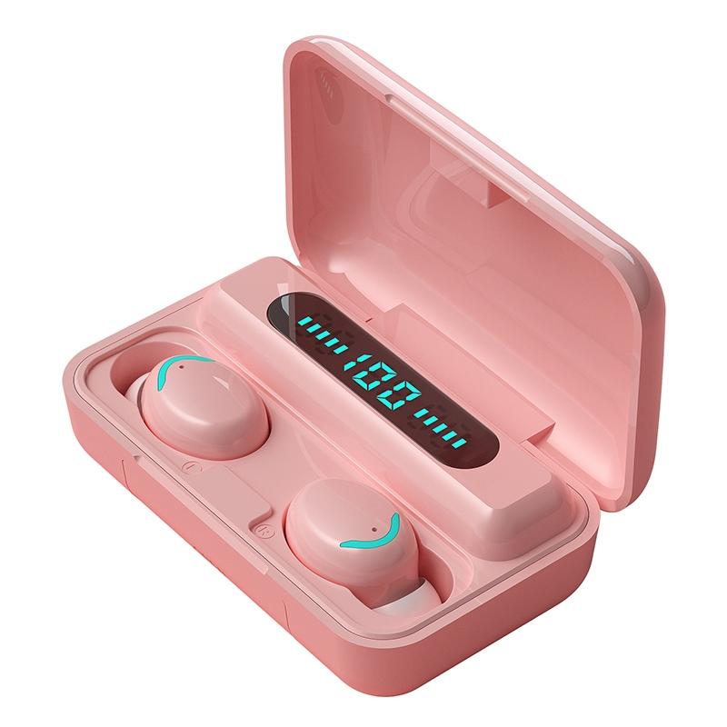 V562-F4601D6PI-202505261805-00 Macaron Series Bluetooth Earphones with Breathing Light & Noise Reduction - Pink - Image 1