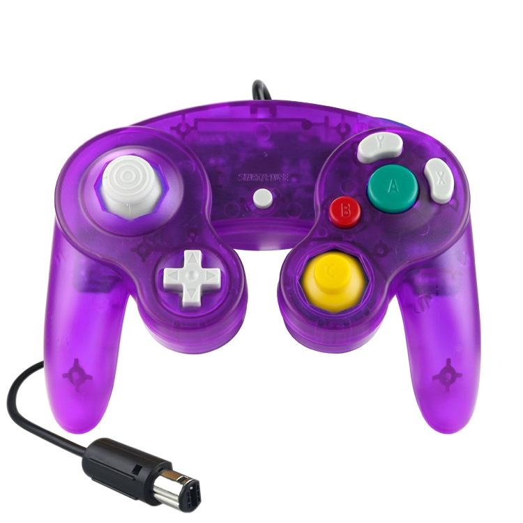V562-G1026102750DBT-202503201940-00 5 Piece Wired Game Controller for Nintendo Ngc - Transparent Purple - Image 1