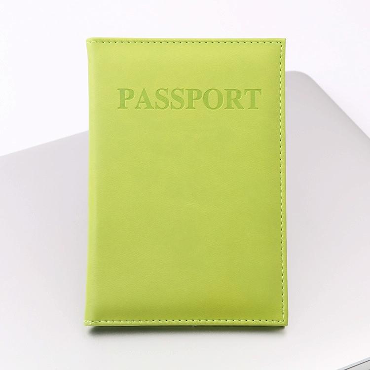V562-G108197860DBT-202503281946-00 Travel Passport Cover Faux Leather Holder - Light Green - Image 1