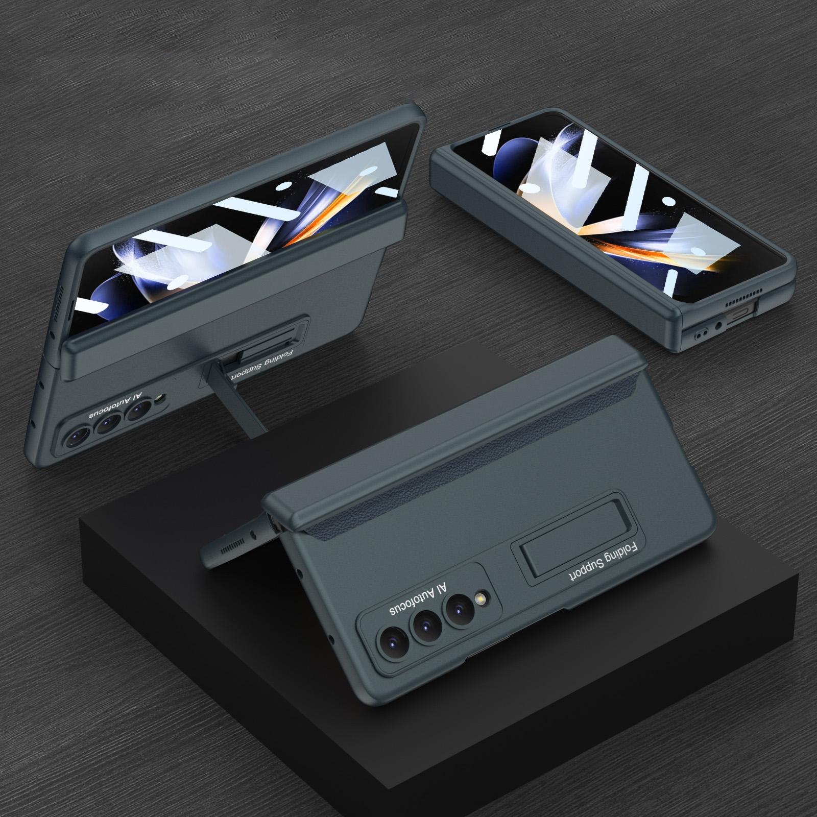 V562-G109947300ADE-202503211440-00 For Samsung Galaxy Z Fold4 5G Foldable Magnetic Hinge Case - Compact Design - Deep Sea Green - Image 1