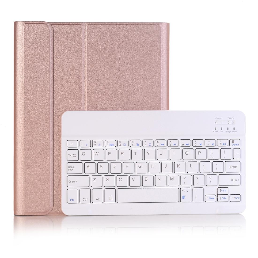 V562-GR0265ORPI-202504291825-00 Ultra-Thin Detachable Bluetooth Keyboard Tablet Case For Ipad 10.2 2019 With Stand & Pen Slot - Rose Gold - Image 1