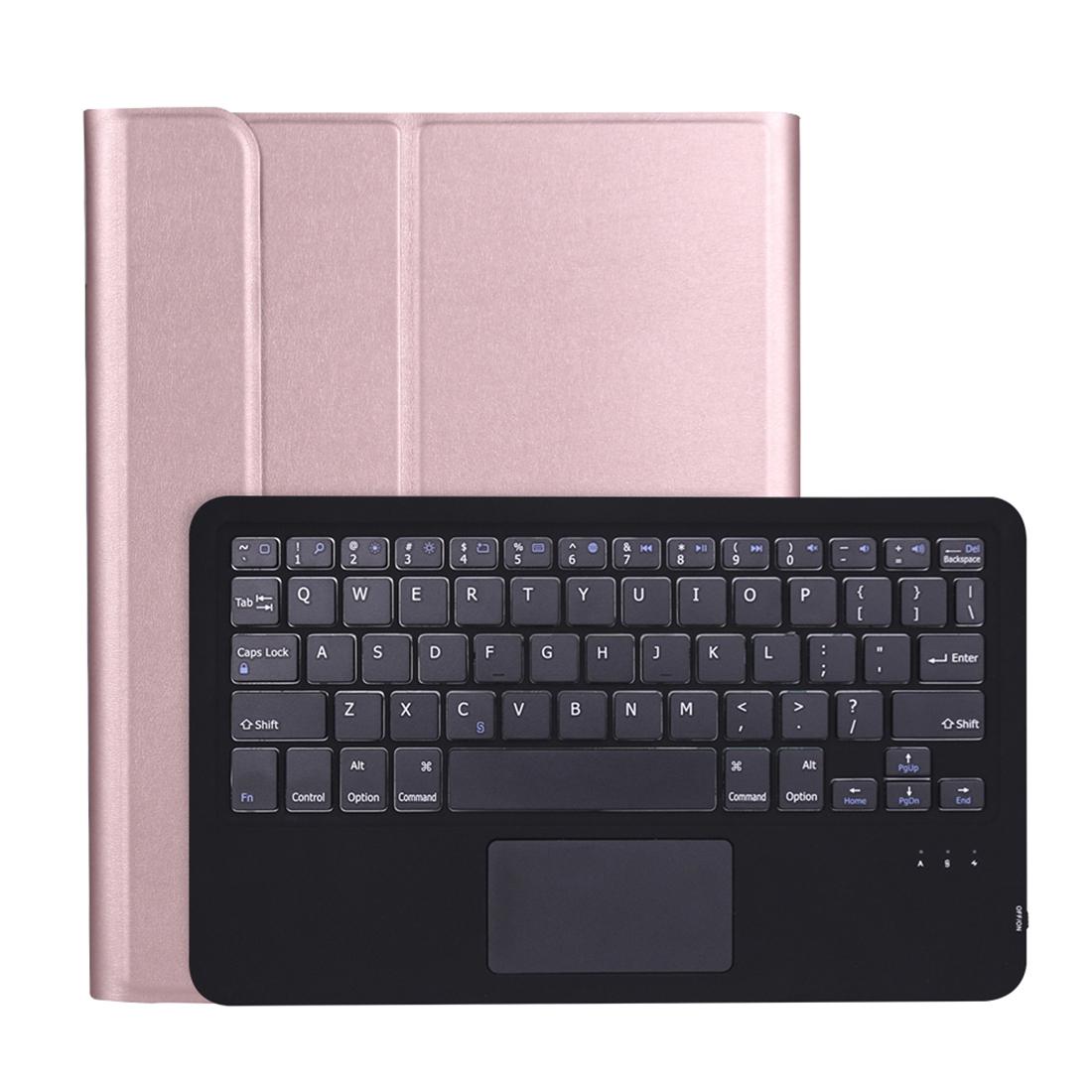 V562-GR0977ORPI-202504291826-00 Detachable Bluetooth Keyboard Tablet Case For Ipad Pro 11 With Touchpad & Pen Slot - Rose Gold - Image 1