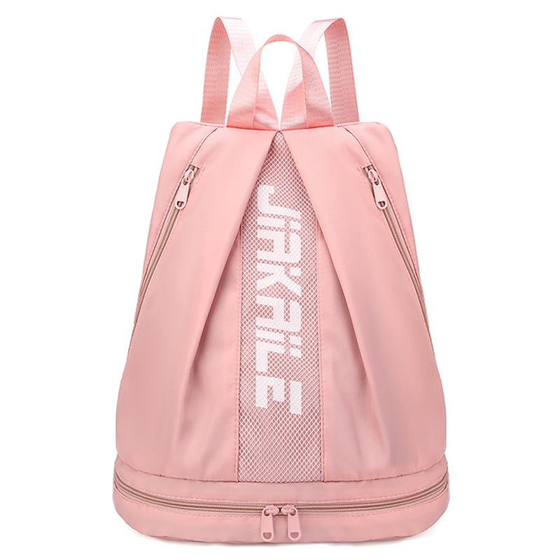 V562-GU23-J640PINK-202503261941-00 Vibe Geeks Water Resistantion Sports Backpack Gym Bag with Shoes Compartment - Pink - Image 1