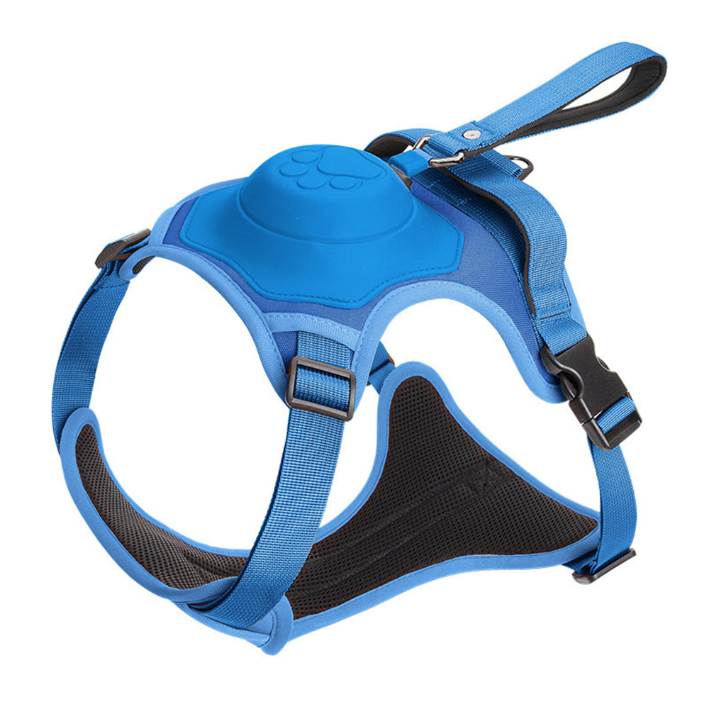 V562-GU23-TA135BLUEXL-202503261925-00 Vibe Geeks Ultimate 2-in-1 Reflective No-pull Dog Harness with Retractable Leash and Control Handle - Blue - Xl - Image 1
