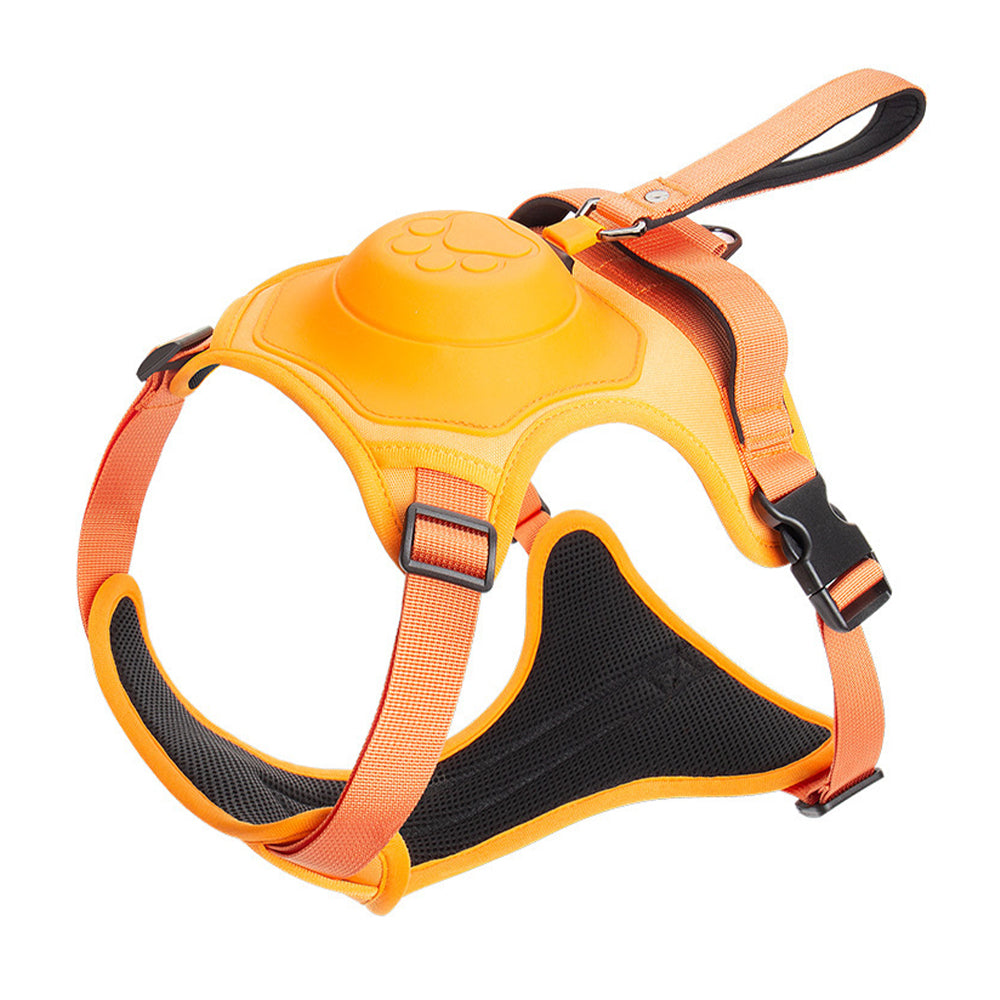V562-GU23-TA135ORANGEXL-202503261925-00 Vibe Geeks Ultimate 2-in-1 Reflective No-pull Dog Harness with Retractable Leash and Control Handle - Orange - Xl - Image 1